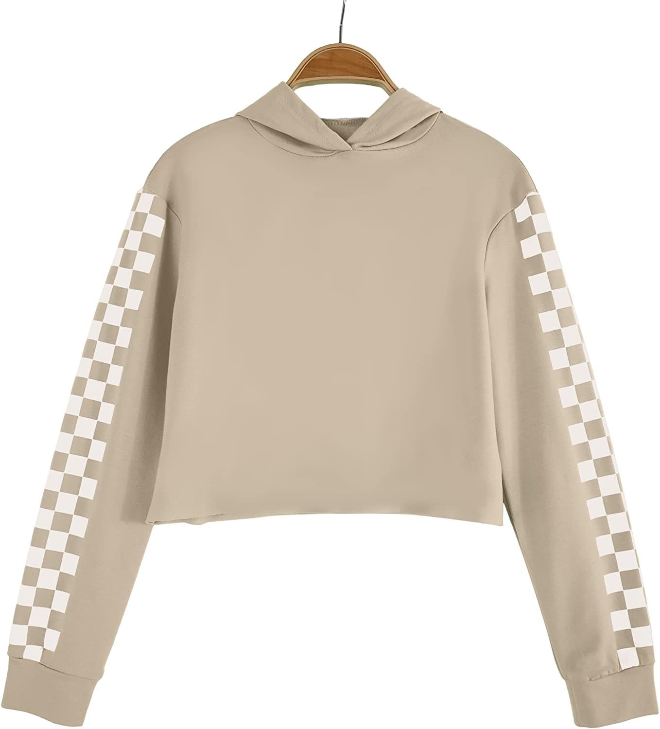 Kids 2 Piece Outfits Girls Crop Tops Hoodies Long Sleeve Fashion Sweatshirts and Sweatpants - Image 2