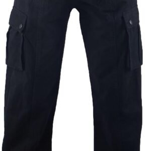 Boys Cargo Pants Elastic Waist Twill Joggers Pull on Casual Trousers for Kids