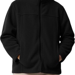 Boys Zip Up Fleece Jacket Kids Lightweight Outerwear Long Sleeve Mock Neck Coat with Pockets 5-14Y
