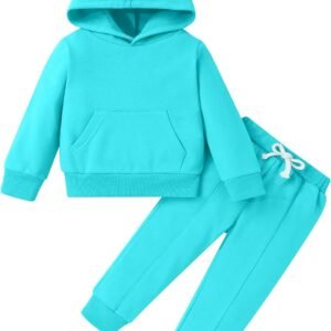 Baby Clothes for Girls Boy Solid Color Hoodie and Sweatpants Outfit Toddler Sweatsuit