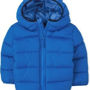 Baby and Toddler Boys' Medium Weight Wind-Resistant, Water-Resistant Puffer Jacket