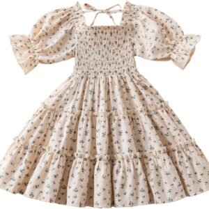 Little Girl Floral Dress Princess Girls Casaul Printed A-line Sundress