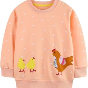Toddler Boys Girls Sweatshirt Crewneck Pullover Long Sleeve Tops Blouse Cotton T-Shirt Fall Winter Clothes 2-6Y