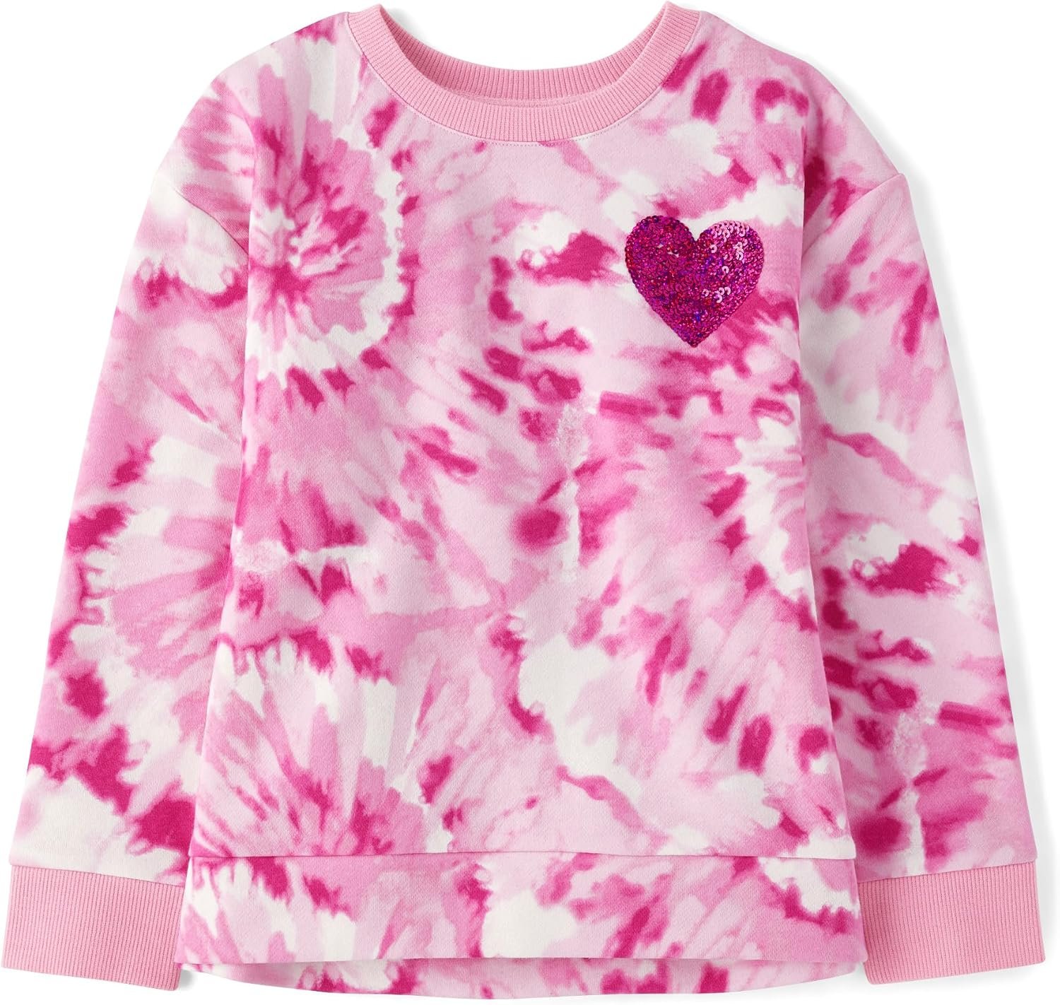 Girls' Long Sleeve Crew Neck Pullover Sweater