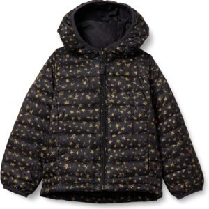 Girls and Toddlers' Lightweight Water-Resistant Packable Hooded Puffer Jacket